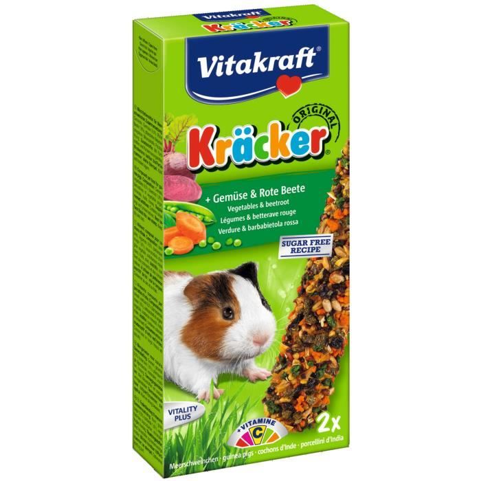 VITAKRAFT Kräcker Légumes et betterave rouge P/2 - Pour cochon d'Inde