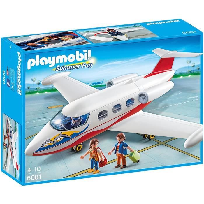 Playmobil 6081 Avion Avec Pilote Et Touristes