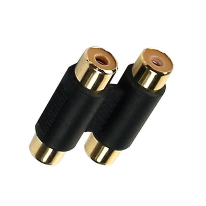 APM 422008 Adaptateur Double 2 RCA Femelles / 2 RCA Femelles - Plugs or