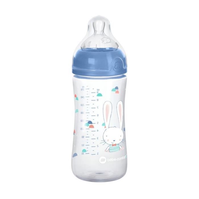 BEBE CONFORT Biberon Emotion PP Sweet Bunny 270ML T1 Bleu