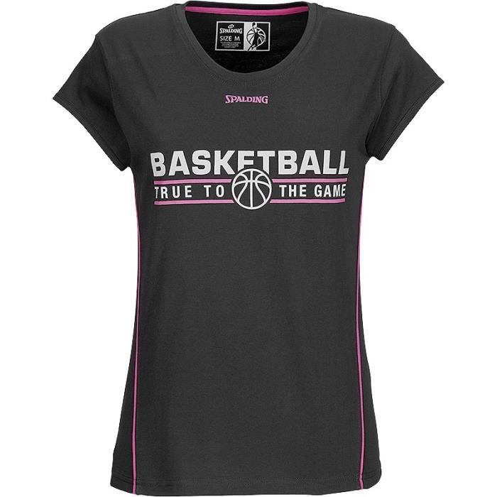 SPALDING Team T-Shirt 4Her - Noir/Rose