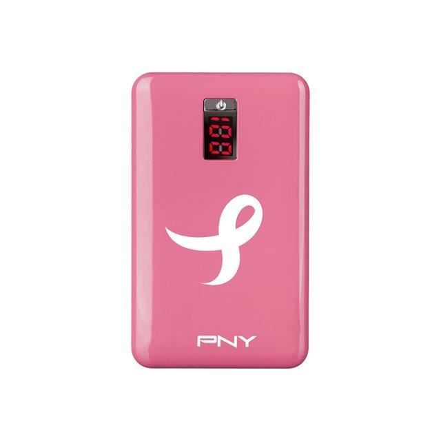 PNY Batterie externe Power Pack CL51 - 5100 mAh - 2 Sorties USB - Rose