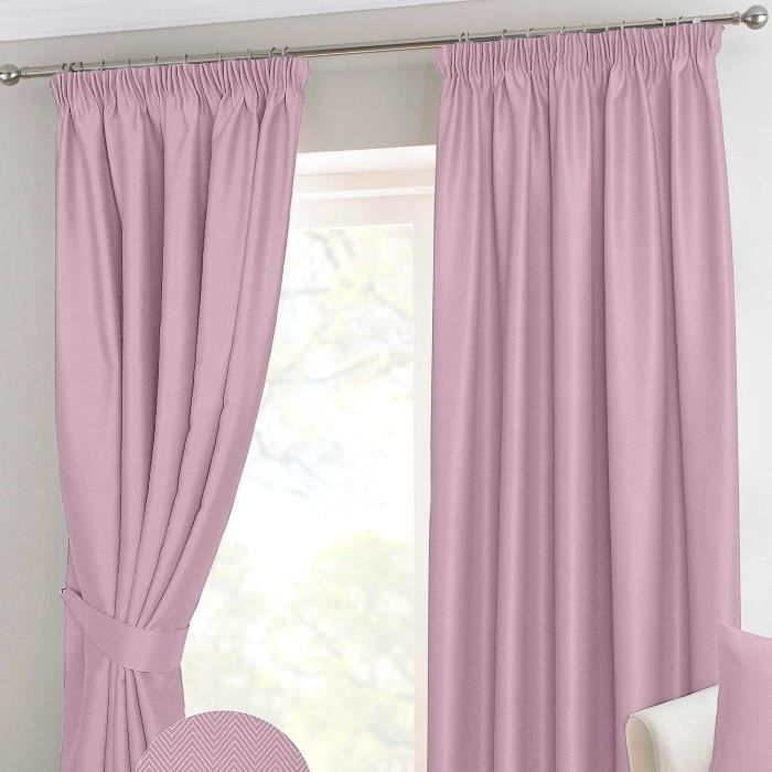 Rideaux galon fronceur occultant Rose clair Motif chevron 167 x 182 ... Rideaux galon fronceur occultant Rose clair Motif chevron 167 x 182 ...