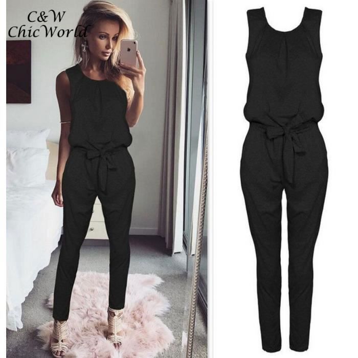 Combinaison Femme Sans Manches - 100% Coton - Style Ample