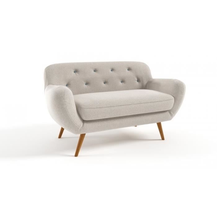Canapé 2 places vintage pieds coniques VENISE e… - Achat ...