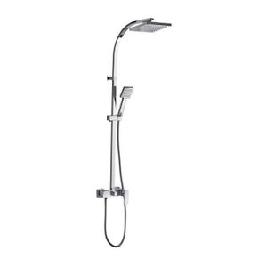 SARODIS Colonne de douche Rock Meca avec mitigeur mécanique carré et Pommeau de douche 20x20 cm