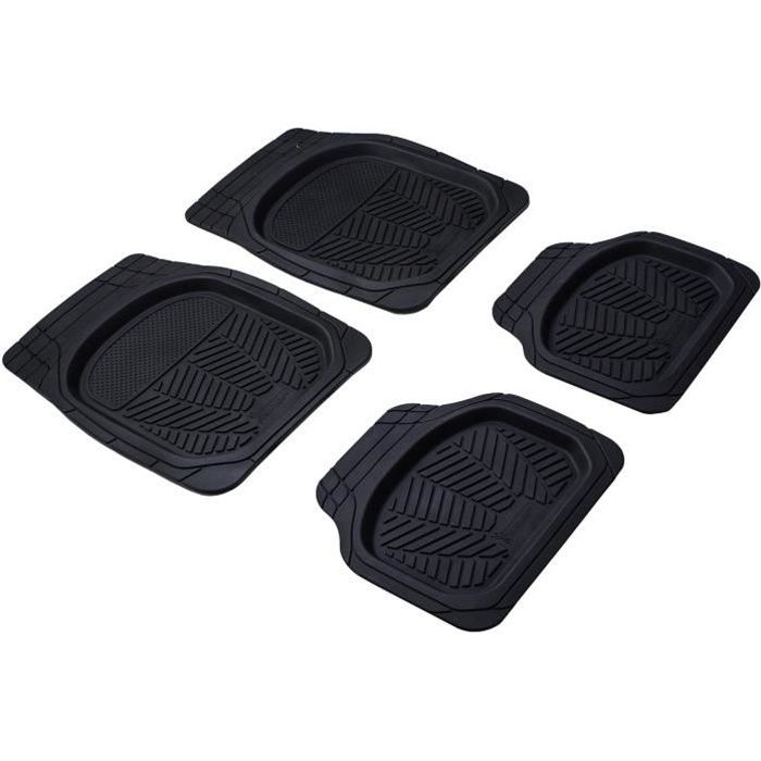 MICHELIN Tapis caoutchouc bac 3D 4 pièces Noir