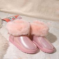 BOTTE bottes noires brillantes à frange de longueur c... BOTTE bottes noires brillantes à frange de longueur c...