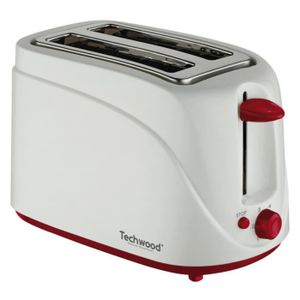 TECHWOOD TGP205 Grille-pain - Blanc et Rouge