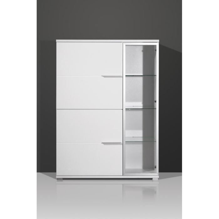 blanche 98 cm   Achat / Vente BIBLIOTHEQUE NEVADA vitrine debout 98