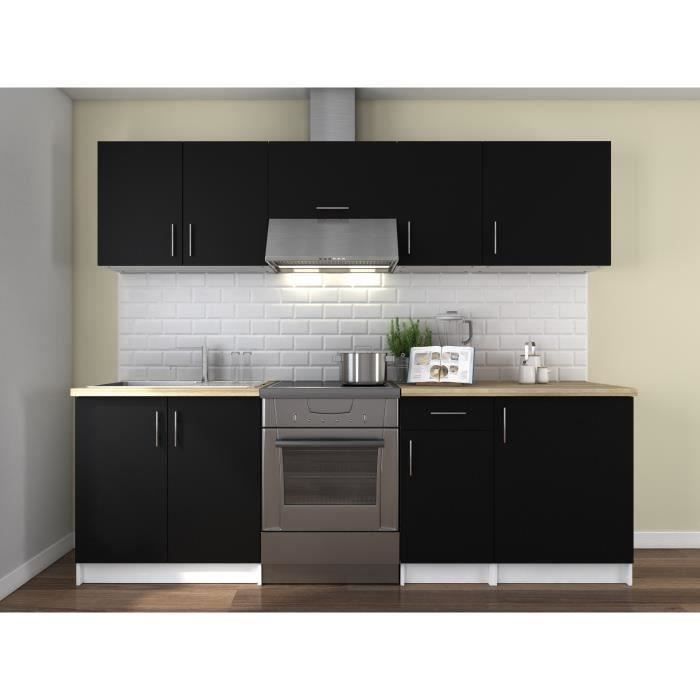 OBI Cuisine complète L 2m40 - Noir mat