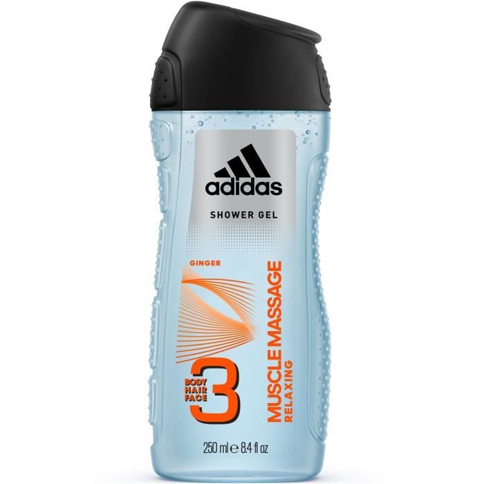 ADIDAS Gel douche Muscle massage 3en1 - 250 ml