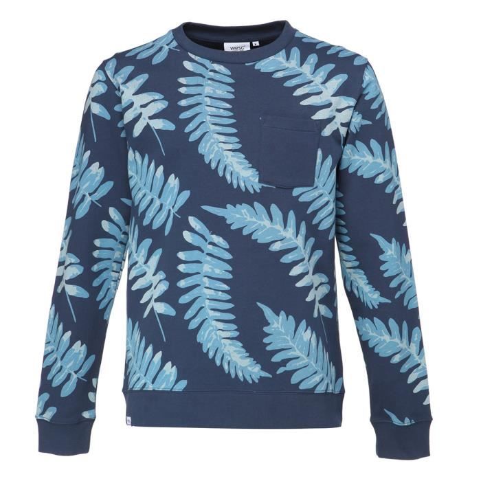 WESC Sweat-shirt Crew Gerardo - Homme - Bleu