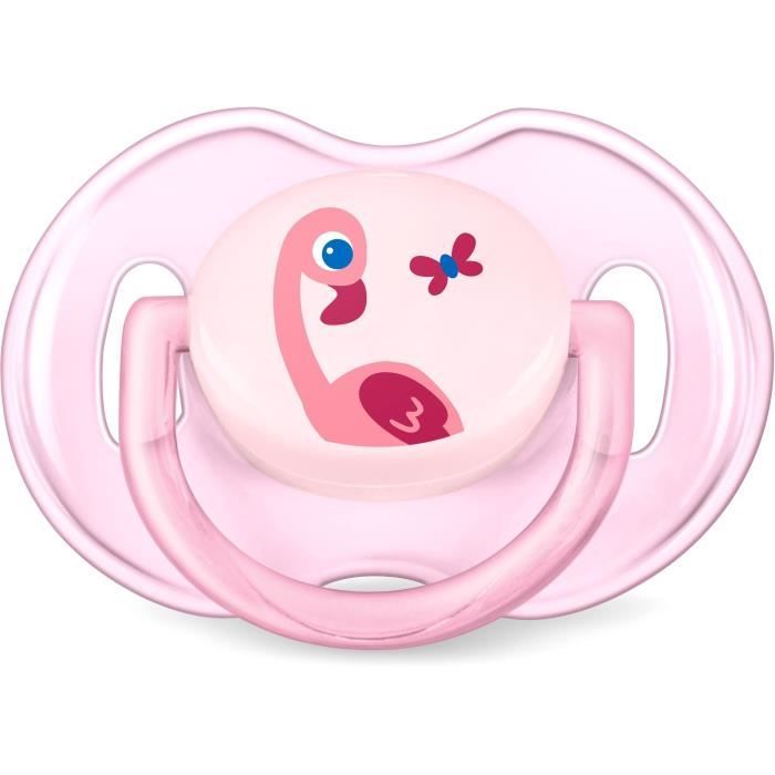 PHILIPS AVENT SCF169/26 Lot de 2 - Sucettes aventures - 0/6 mois - Rose/Orange