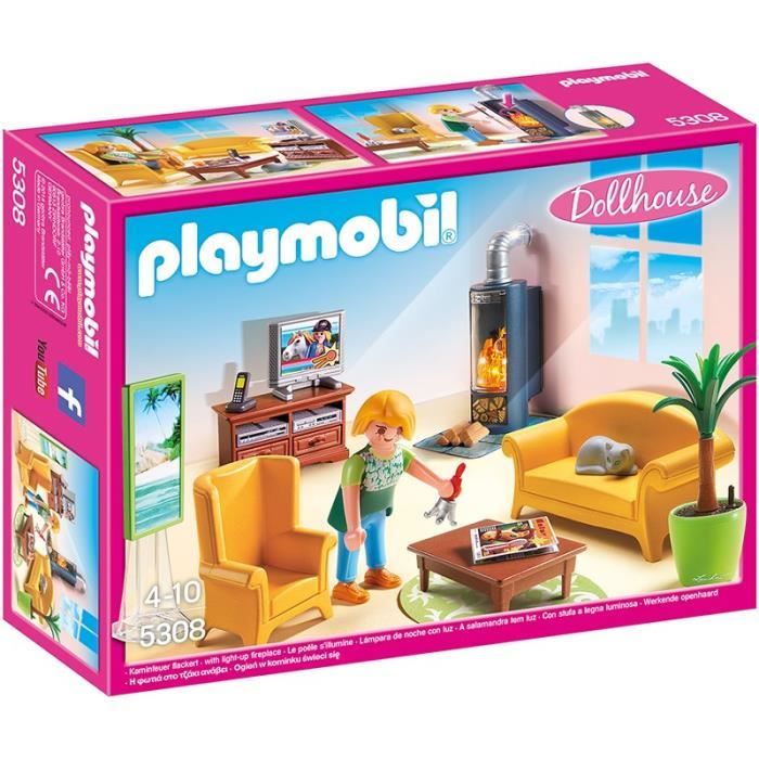 Playmobil - Salon avec poele a bois - 5308