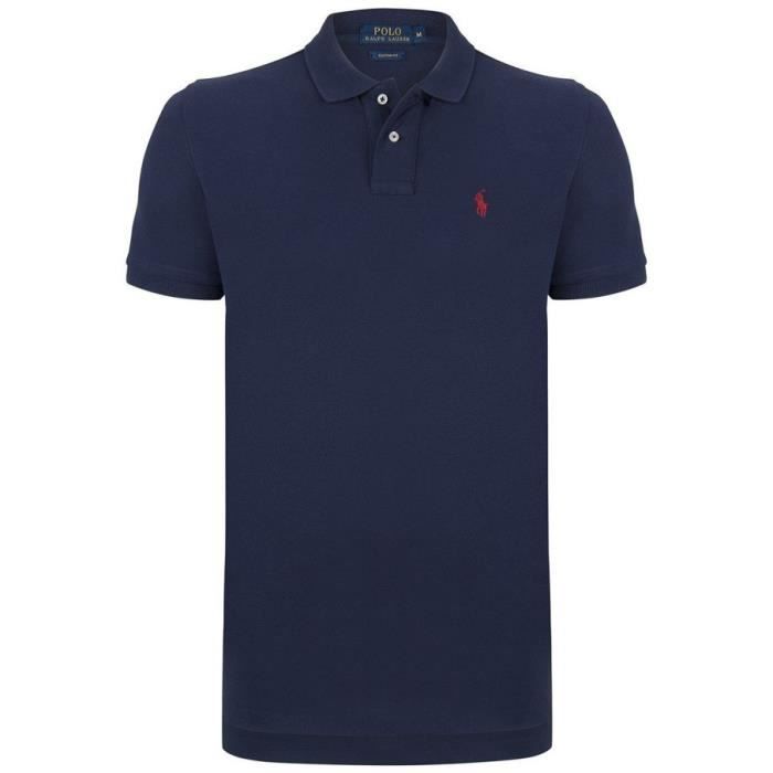 Polo Ralph Lauren Bleu Marine Custom Fit Bleu BLEU MARINE ...