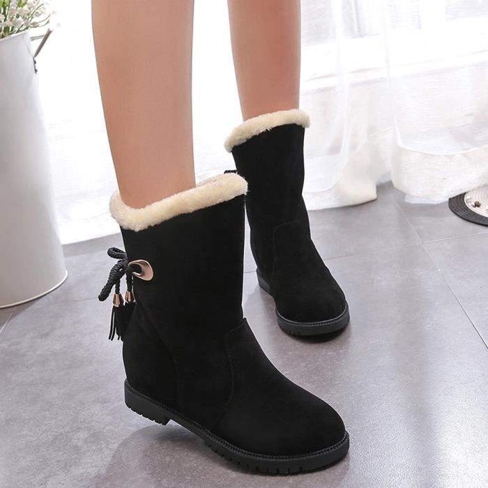 Bottes Noir love2009 Bottines Talons Neige Beguinstore D'hiver De Femme Mode Chaussures dqB6ZSwB