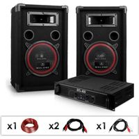 AMPLIFICATEUR HIFI DJ12 Pack Sono DJ PA Ampli & 2 Enceintes 1000W AMPLIFICATEUR HIFI DJ12 Pack Sono DJ PA Ampli & 2 Enceintes 1000W