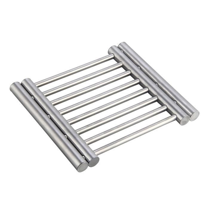 FRANDIS Dessous de plat extensible inox 22,7 x 20 x 1,9 cm