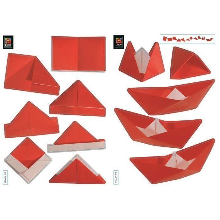 PLAGE Stickers adhésif mural Taille S - Bateau sur l'origant2 planches 29,7 x 21 cm, divers motifs
