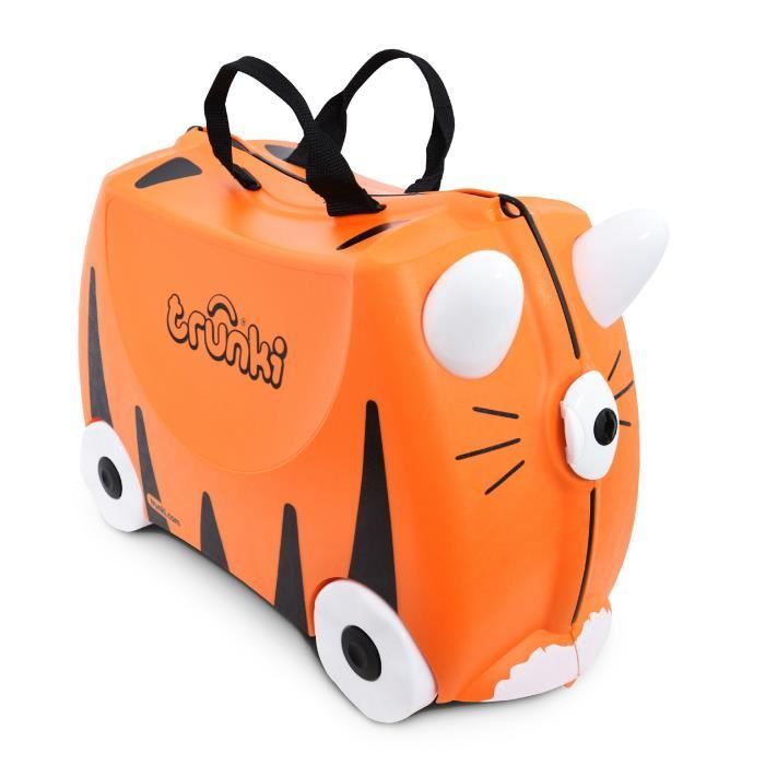 TRUNKI Valise Porteur à roulettes pour enfants - Tigre Tipu
