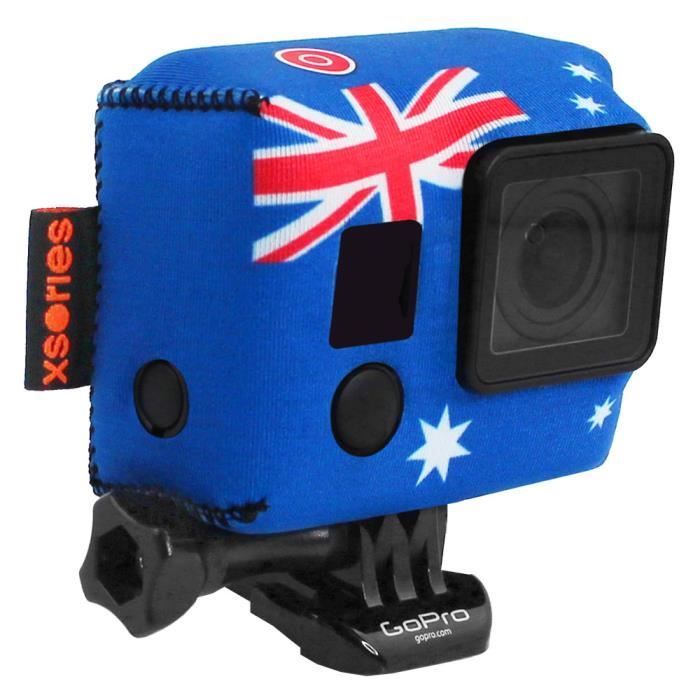 XSORIES TXSD3A Housse en néoprène pour GoPro Hero 3/Hero 3+/Hero 4 Tuxsedo - Bleu et Rouge