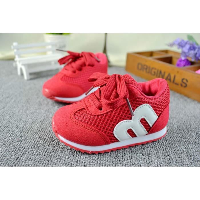 enfants 3 Achat 0 unisexes ans Rouge baskets chaussures mod dEx8Txq