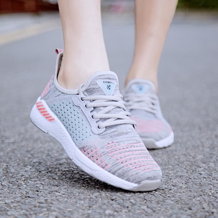 Personnalit Plus Rsistantes Sneakers Femme Couleur Chaussures L'usure Loafer Loisirs1 Gris bleu Super Respirant De Slipon Basket xwXPqFw