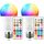 Blanc + RGB LED changeable 12 couleurs 10W E27 Amp