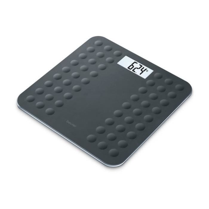 BEURER GS300 Pèse-personne et impédancemètre avec surface en silicone antiglisse - Noir