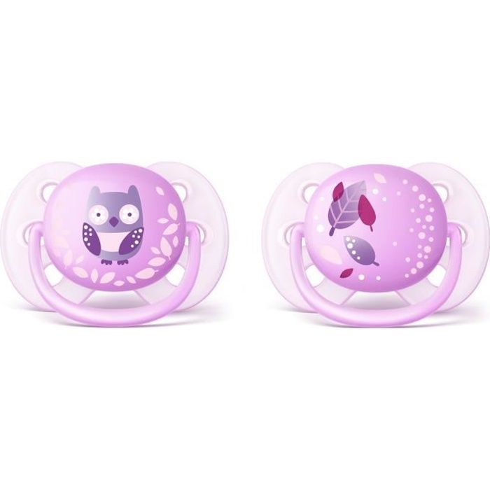 PHILIPS AVENT Sucette Ultra Douce 0-6 mois Fille