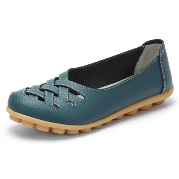 Femmes Ultra Leger Pfx Ete Chaussures Plate xz053bleu40 Loafer 8dfF8q