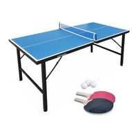 TABLE TENNIS DE TABLE Mini table de ping pong pliable 150x75cm INDOOR bl TABLE TENNIS DE TABLE Mini table de ping pong pliable 150x75cm INDOOR bl