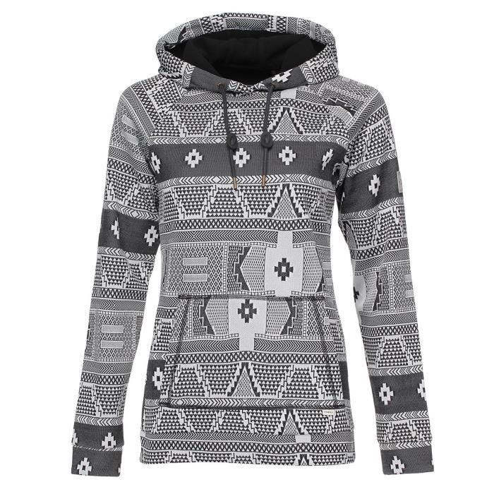 O'NEILL Sweat à capuche ABBY AOP - Femme - Noir