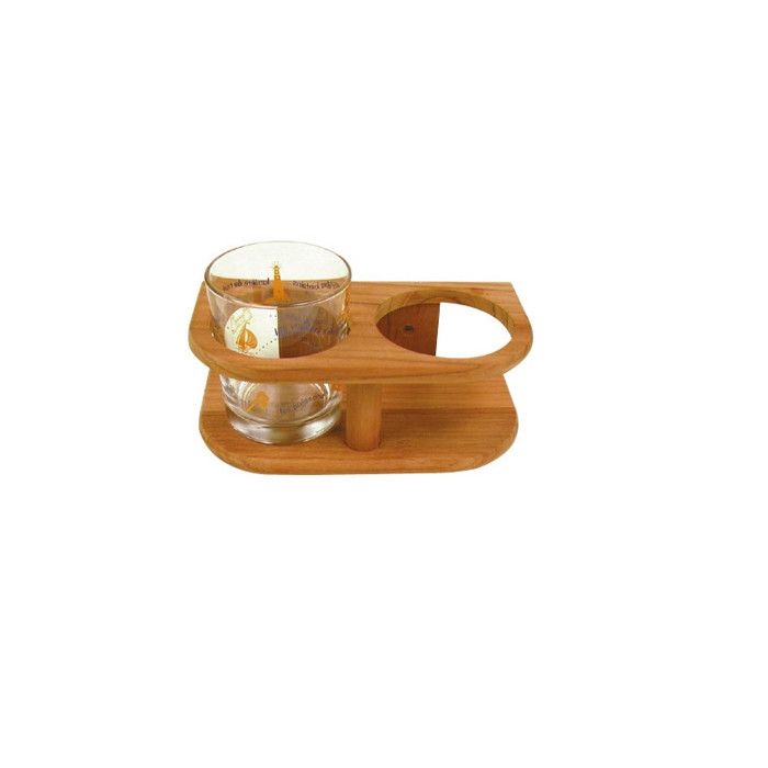 BAMBOU SUPPORT 2 VERRES Ø 77 MM