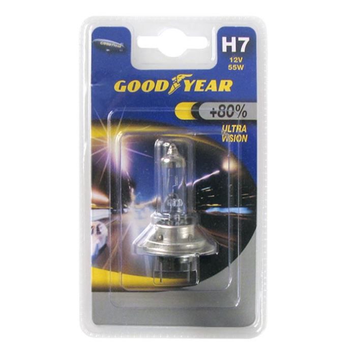 GOODYEAR Lampe ultra vision +80% H7 - 12v - 55Watt