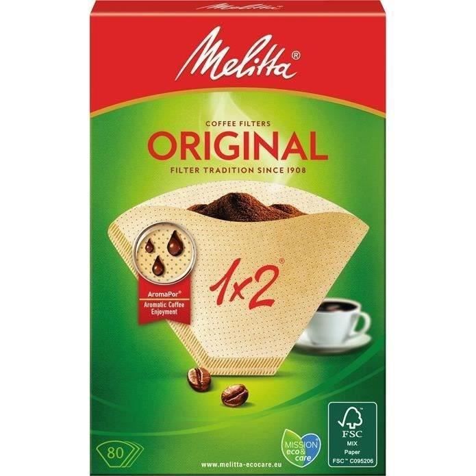 MELITTA 80 filtres à café 1x2 Brun
