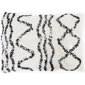 Coussin berbère Ethno - 30 x 50 cm - Beige naturel et noir Coussin berbère Ethno - 30 x 50 cm - Beige naturel et noir