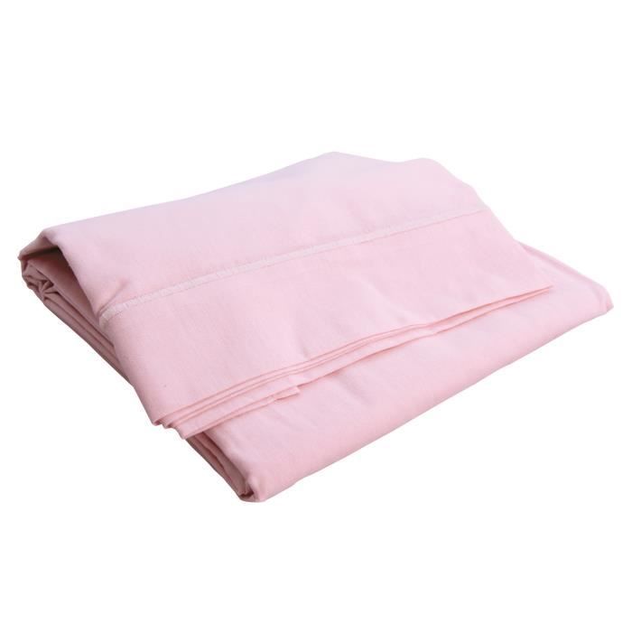 DOUX NID Drap plat - Rose - 120x180 cm