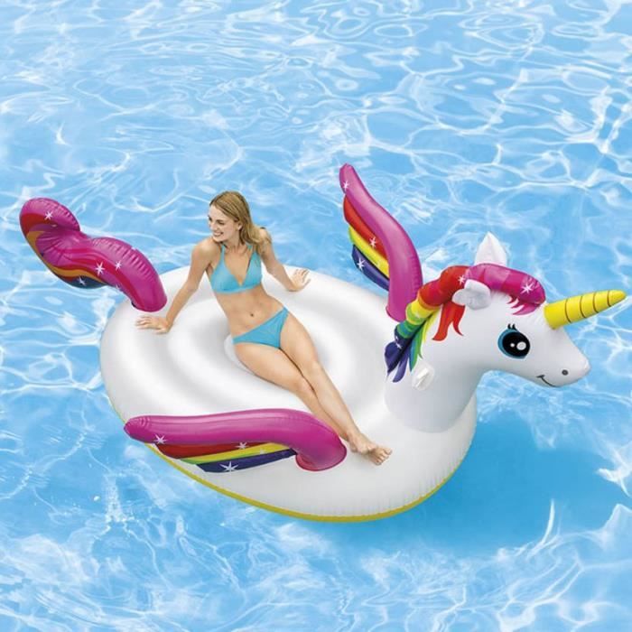 Licorne Gonflable Géante Xxl Pour Piscine 200 Cm Achat Vente