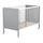 LIT BÉBÉ FANNY Lit bébé 60x120 cm - Blanc / Gris LIT BÉBÉ FANNY Lit bébé 60x120 cm - Blanc / Gris