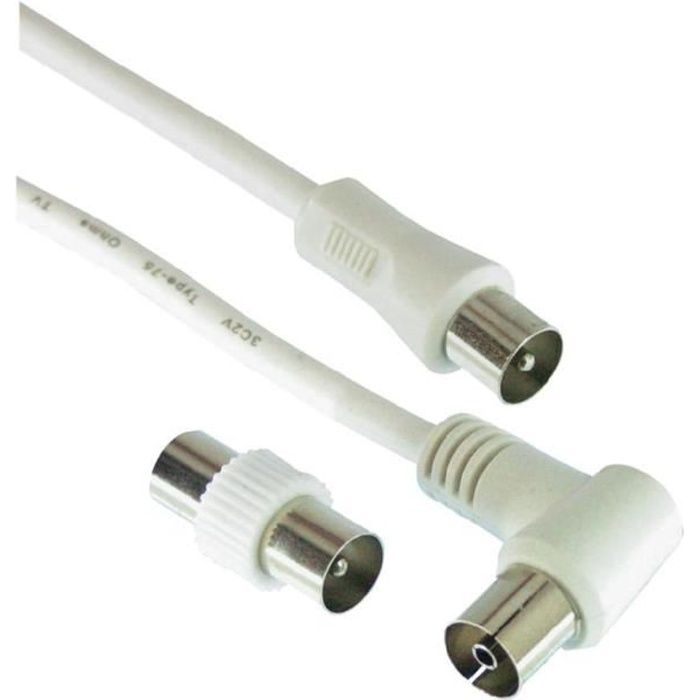 LINEAIRE Câble d'antenne mâle / femelle - 9,5mm - 2m