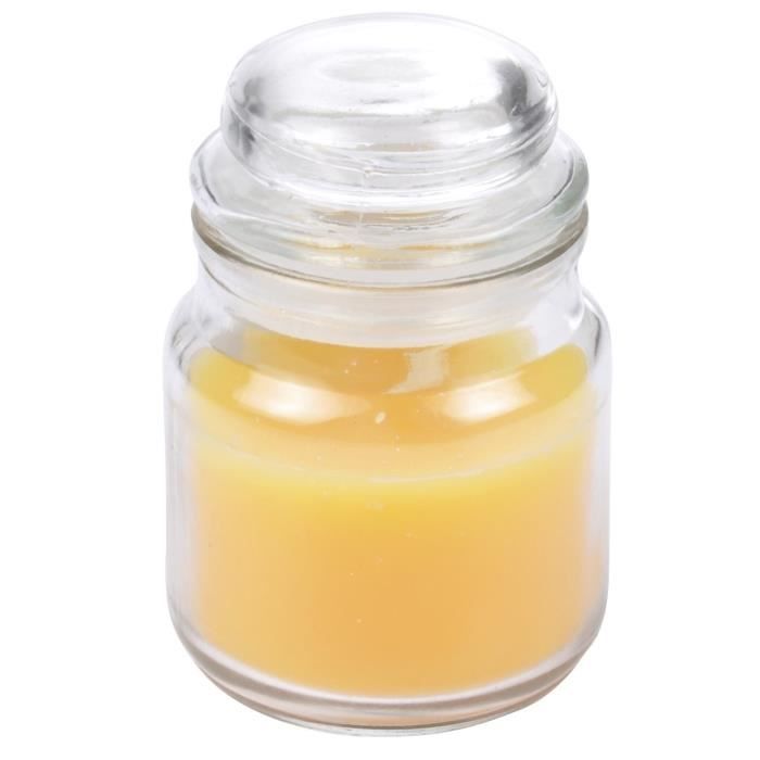 Bougie parfumée en bocal - Ø 6 x H 9 cm - Parfum : fleur de Tiare