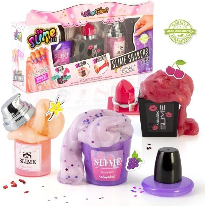 Produit shopeco.fr : SO DIY So Slime Slime'Glam Lot de 3 Slime Shakers Maquillage - Crée tes propres slimes parfumées ! - SSC 089 - 6 ans et +
