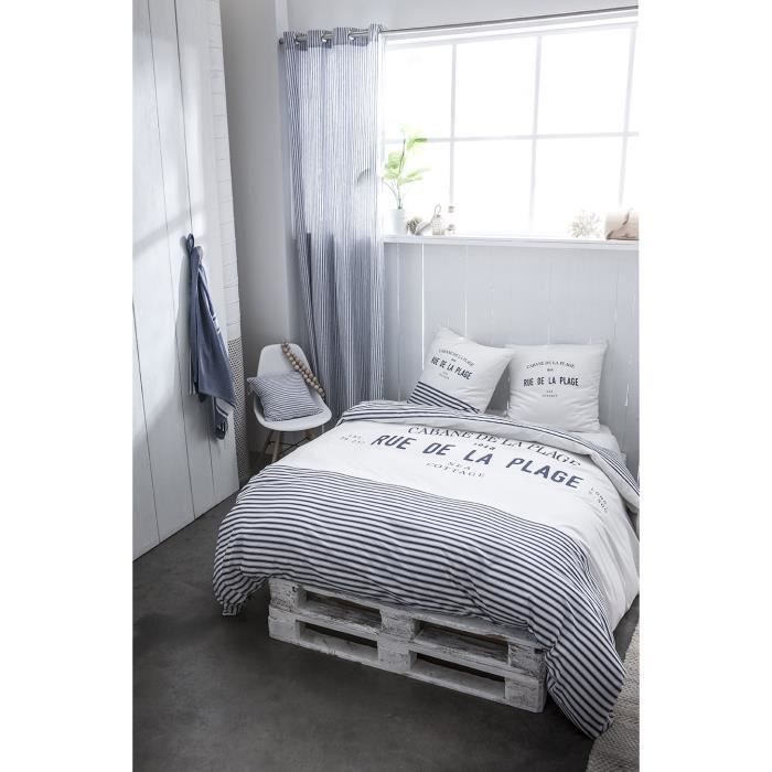 TODAY Parure Cabane de Plage Cabane 100% coton - 240x260 cm