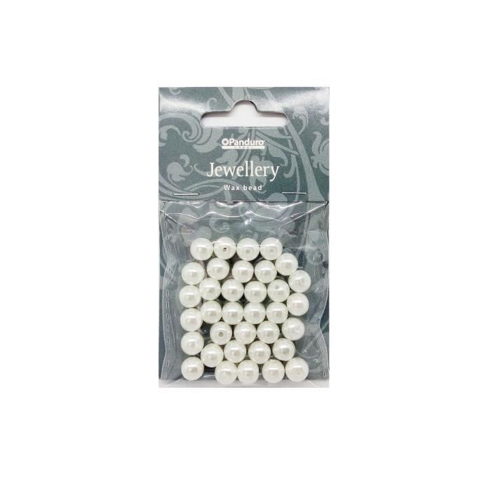 PANDURO Perle ronde - Nacrée - 35 pièces