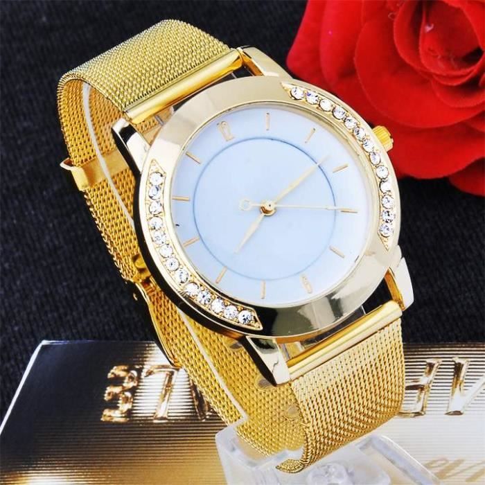 Quartz Montre habillée de couleur d