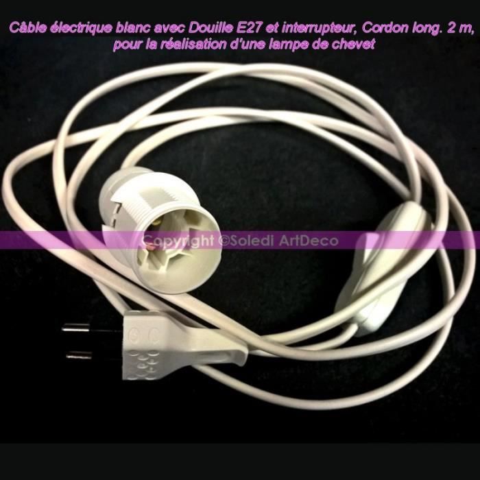 Avec Blanc Douille Cher Electrique Vente Achat Pas Cable F13Tlcu5JK