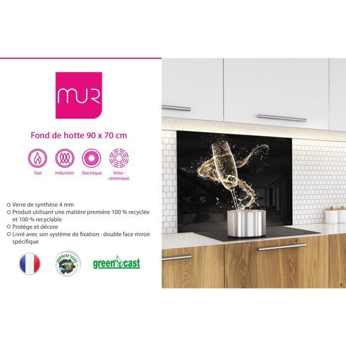 Fond de hotte "Verre de champagne" en3