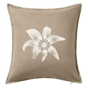 HOUSSE DE COUSSIN Housse de Coussin Beige Décorée 50X50 cm 100% Coto